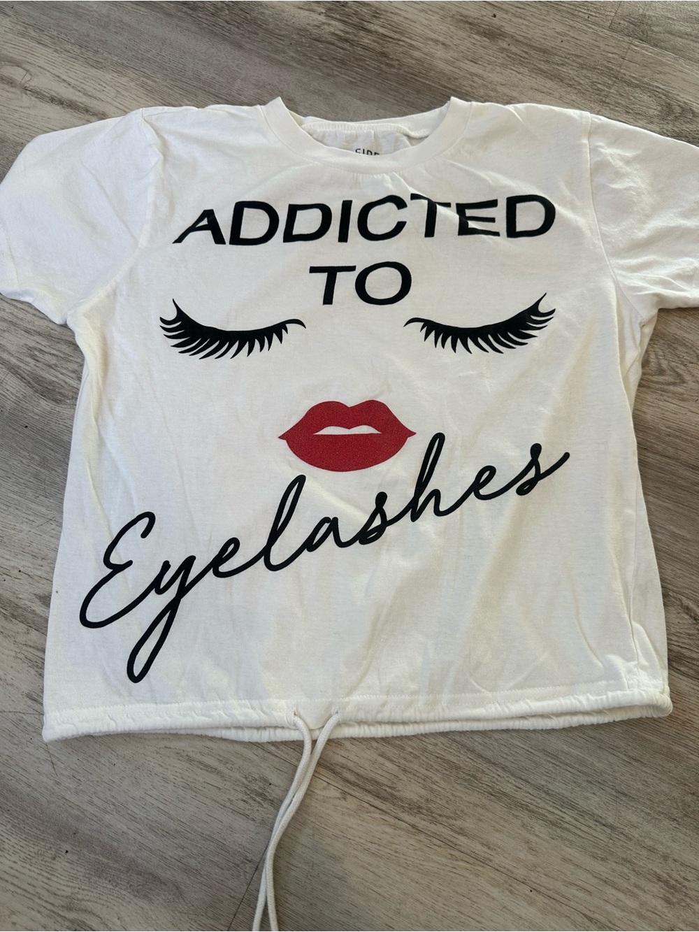 On Fire White Tee with Black Interior Print